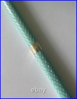 New Tiffany & Co. Sterling Silver Blue Enamel 4 3/4 Purse Ballpoint Ink Pen (Z)