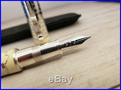 OMAS Aleksandr Pushkin Sterling Silver Medium 18K Nib Fountain Pen