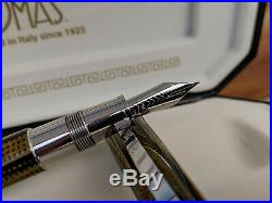 OMAS Bologna Burkina Celluloid Sterling Silver 925 Trim 18K Nib Fountain Pen