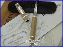 OMAS Krug Limited Edition Fountain Pen #557/843 Sterling Silver and Oak Wood