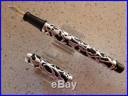 ONOTO OVERLAY No 1 STERLING SILVER LIMITED EDITION FOUNTAIN PEN MINT & BOXED