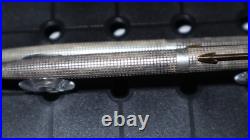 Old Classic Parker 75 Cisele Sterling Silver Gold Ballpoint Pen 0.9mm Pencil Set