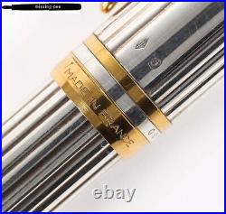 Older Waterman Fountain Pen MAN 100 in Sterling Silver Godrons with 18 K M-nib