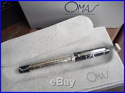Omas Bologna Certified Edition Swirl 925 Sterling Silver Body Fountain Pen