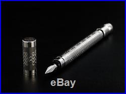 Omas Ingengno Scrittorio Solid 925 Sterling Silver Fountain Pen M. Ltd Ed. 1000