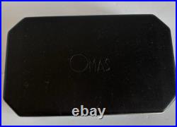 Omas Italy Guilloche Ballpoint Black Ink Pen Sterling Silver Top