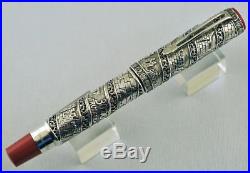 Omas Jerusalem 3000 Set 18k Solid Gold And Sterling Silver Fountain Pens