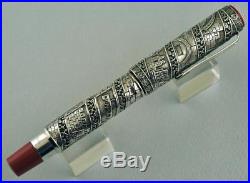 Omas Jerusalem 3000 Set 18k Solid Gold And Sterling Silver Fountain Pens