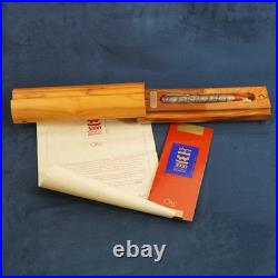 Omas Jerusalem 3000 Sterling Silver & Red Resin Fountain Pen, Broken Box & Case