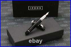 Omas Paragon New Style Black Sterling Silver HT Fountain Pen NEVER INKED F