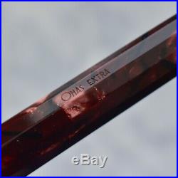Omas Paragon Scarlet Red Celluloid 1992 Vermeil Trim Fountain Pen 18k Fine F Nib