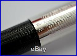 Omas S2001 Ogiva Guilloche Fountain Pen with 925 Sterling Silver Cap, NOS, Italy