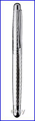 Otto Hutt Design 02 Fountain Pen Sterling Silver Honeycomb Guilloche