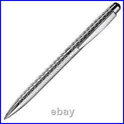 Otto Hutt Design 02 Sterling Silver Honeycomb Guilloche Ballpoint Pen