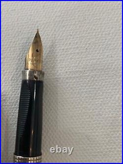PARKER 14K Gold/Sterling Silver Fountain Pen XF