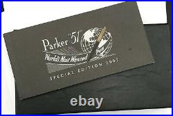 PARKER 51 Empire State Special Edition Fountain Pen Boxed with Book and Cleaning