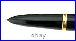 PARKER 51 Fountain pen BLACK Sterling Silver EMPIRE Cap 14K M nib Year 2002 NEW