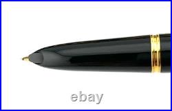 PARKER 51 Fountain pen BLACK Sterling Silver EMPIRE Cap 14K M nib Year 2002 NEW