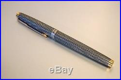 PARKER 75 CISELE M Pen, Füller, Made in France, 925 Sterling Silver, Perfect