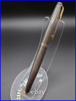 PARKER 75 Cisele Sterling Silver 14K F Fountain Pen