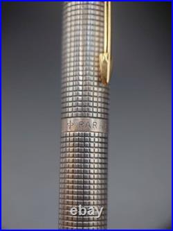 PARKER 75 Cisele Sterling Silver 14K F Fountain Pen
