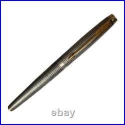 PARKER 75 Ciselé Sterling Silver 14K F Nib Fountain Pen Excellent