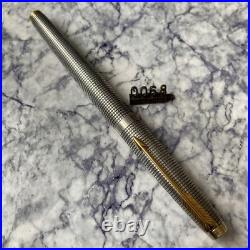 PARKER 75 Ciselé Sterling Silver 14K F Nib Fountain Pen Excellent