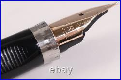 PARKER 75 Ciselé Sterling Silver 14K F Nib Fountain Pen USA Vintage