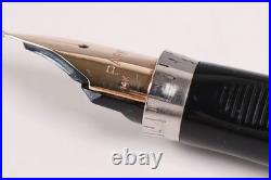 PARKER 75 Ciselé Sterling Silver 14K F Nib Fountain Pen USA Vintage