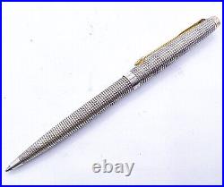 PARKER 75 Classic Ballpoint Pen Sterling Silver 925 Gold Trim free Shipping