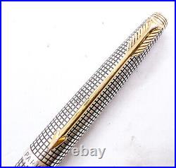 PARKER 75 Flat Top Early Ver. Sterling Silver 925 Ballpoint Pen free Shipping