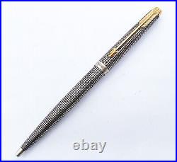 PARKER 75 France Made sterling silver 925 ballpoint pen Gold Trim free Shipping