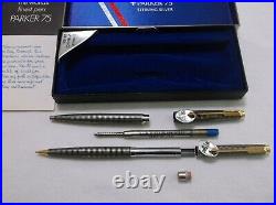 PARKER 75 STERLING SILVER BALLPOINT PEN & 0.9mm PENCIL SET / NEW IN BOX / USA