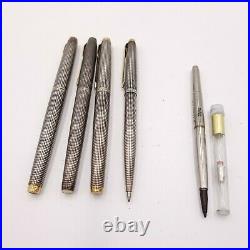 PARKER 75 Sterling Silver 4 piece Set Of Pens Made In USA