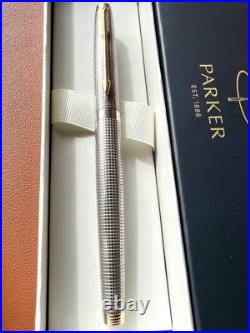 PARKER 75 Sterling Silver Fountain Pen Extra Fine Nib, Vintage Perfection