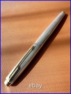 PARKER 75 Sterling Silver Fountain Pen Extra Fine Nib, Vintage Perfection