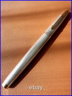 PARKER 75 Sterling Silver Fountain Pen Extra Fine Nib, Vintage Perfection