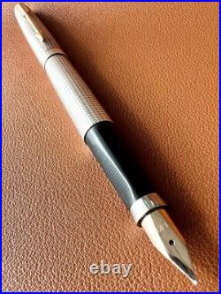 PARKER 75 Sterling Silver Fountain Pen Extra Fine Nib, Vintage Perfection