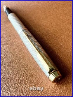 PARKER 75 Sterling Silver Fountain Pen Extra Fine Nib, Vintage Perfection