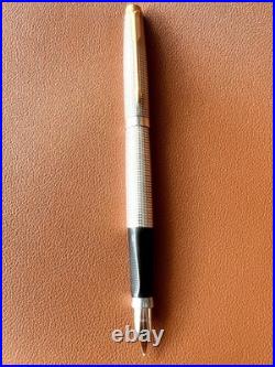 PARKER 75 Sterling Silver Fountain Pen Extra Fine Nib, Vintage Perfection