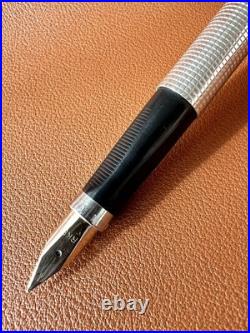 PARKER 75 Sterling Silver Fountain Pen Extra Fine Nib, Vintage Perfection