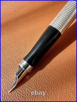 PARKER 75 Sterling Silver Fountain Pen Extra Fine Nib, Vintage Perfection