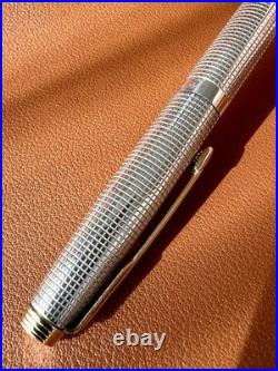 PARKER 75 Sterling Silver Fountain Pen Extra Fine Nib, Vintage Perfection