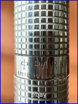 PARKER 75 Sterling Silver Fountain Pen Extra Fine Nib, Vintage Perfection