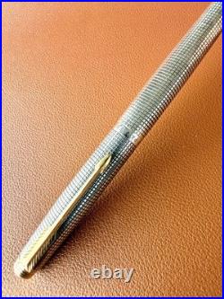 PARKER 75 Sterling Silver Fountain Pen XF Nib, Vintage, Initials Engraved