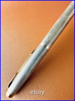 PARKER 75 Sterling Silver Fountain Pen XF Nib, Vintage, Initials Engraved