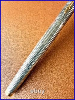 PARKER 75 Sterling Silver Fountain Pen XF Nib, Vintage, Initials Engraved