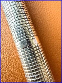 PARKER 75 Sterling Silver Fountain Pen XF Nib, Vintage, Initials Engraved