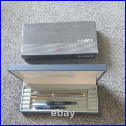 PARKER 75 Sterling Silver Vintage Fountain Pen 18K Gold Medium Nib