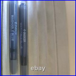 PARKER 75 Sterling Silver Vintage Fountain Pen 18K Gold Medium Nib